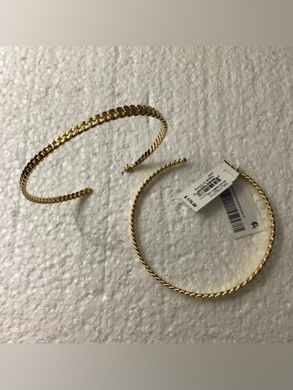Michael Kors Gold-Tone Braided Hoop Earrings - Picture 8 of 9
